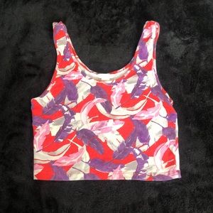 Crop top with feather design